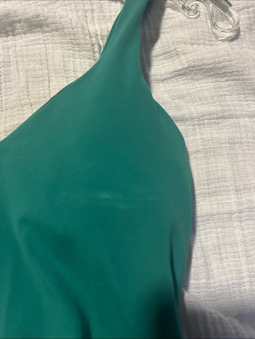 lululemon athletica Align Teal V‑Neck Crop Tank. Yoga. Athletic. Runner.